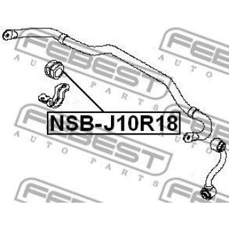 Втулка (сайлентблок) заднего стабилизатора FEBEST NSB-J10R18 фото