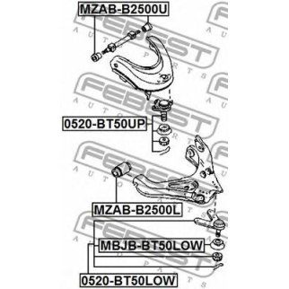 Опора шаровая верхняя передней подвески FEBEST 0520-BT50UP фото