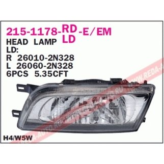 Фара передн лев с ЭК NISSAN: ALMERA 98- фото