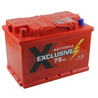 Аккумуляторная батарея Exclusive 6СТ 75 прям 278х175х190 Казахстан (ETN-575 013 062) фото