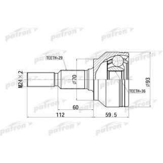 Шрус привода PATRON PCV6879 фото
