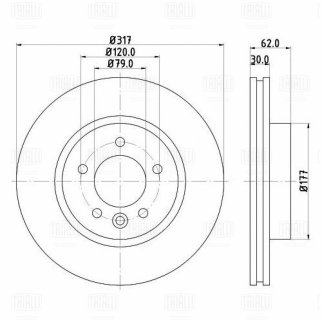 Диск тормозной TRIALLI DF 130106 фото 3