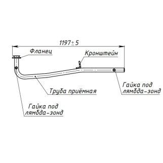 Приемная труба глушителя TRIALLI ERP0901 фото 2