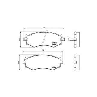 Колодки тормозные передние к-кт brembo P 30 002 фото