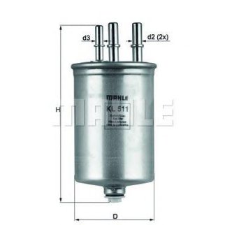 Фильтр топливный MAHLE KL 506 фото