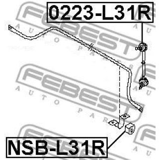 NSB-L31R_втулка стабилизатора заднего! d19 Nissan Altima/Maxima 01-08 фото
