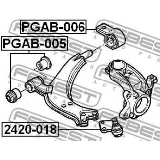 2420018_опора шаровая!Citroen Xsara 98> фото