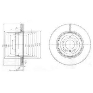 Диск тормозной задний (336х22) 5 отв фото
