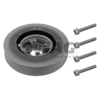 Шкив коленвала с комплектом болтов AUDI 80 91-94 / A6 94-97  FORD Galaxy 95-06  SEAT Ibiza/Toledo 91-03  VW Caddy2/Passat3/Polo3/Sharan1/T4 1.9TD/1.9TDi фото