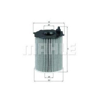 Фильтр масляный MAHLE OX 1712 D фото