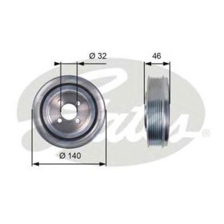 Шкив коленвала GATES TVD1078 фото