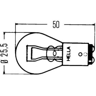 Лампа Hella 8GD 004 772-121 фото