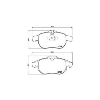 Колодки тормозные передние к-кт brembo P 59 043 фото
