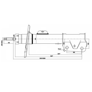 Амортизатор передний R FORD EXPLORER 2011- FEBEST 21110-004FR фото 2