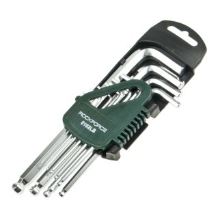 Набор ключей шестигранных 10пр с шаром удлиненных ROCK FORCE фото 1