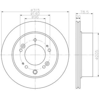 Диск тормозной задний MINTEX MDC2227 фото