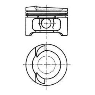 Поршень с гильзой (к-кт) Kolbenschmidt 91 033 620 фото