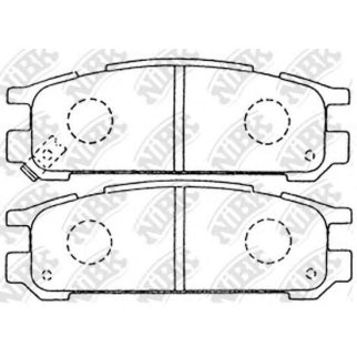 Колодки тормозные задние дисковые к-кт NiBK PN7249 фото