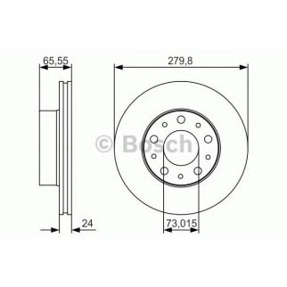 Диск тормозной передний вентилируемый BOSCH 0 986 479 S70 фото