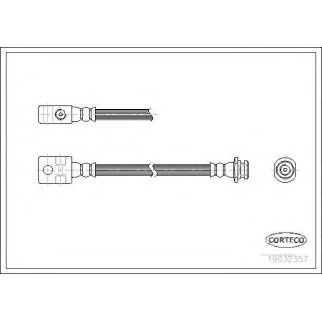 Шланг тормозной CORTECO 19032357 фото