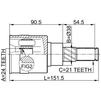 ШРУС внутренний FEBEST 0211-T30R фото 2