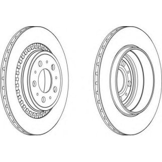 Диск тормозной задний FERODO DDF1551 фото