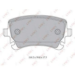 Колодки тормозные задние дисковые к-кт LYNXauto BD-1224 фото