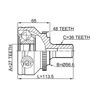 ШРУС наружный FEBEST 2710-V70A48 фото 2