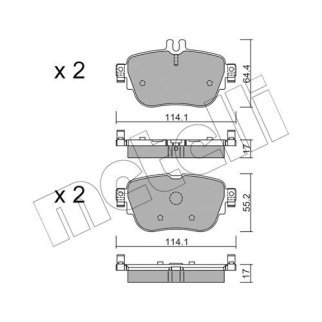 Колодки MB W213 16>задние Metelli фото