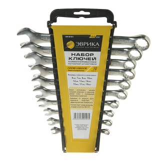 Набор ключей комбинированных 10пр холдер PRO ЭВРИКА фото 1
