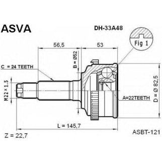 ШРУС наружный ASVA DH33-A48 фото