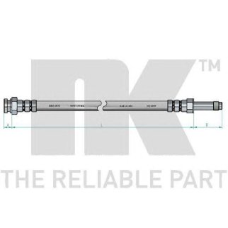 Шланг тормозной передний / FORD Galaxy, SEAT Alhambra, VW Sharan 95~ фото