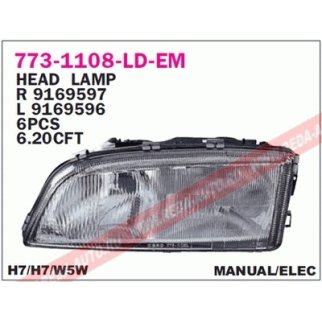 Фара правая DEPO 773-1108R-LD-EM фото