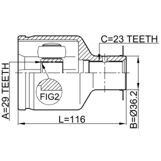 ШРУС внутренний FEBEST 0411-DARH фото 2