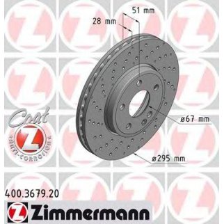 400.3679.20_диск тормозной !перед. 295x28/51-5x112  MB W176/W246/C117/X156 1.8-2.2 11> фото