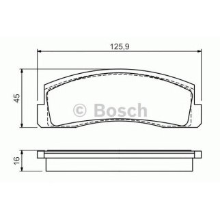 Колодки тормозные передние к-кт BOSCH 0 986 494 543 фото