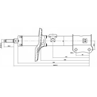 Амортизатор передний FEBEST 10666581FL фото 2