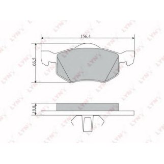 Колодки тормозные передние к-кт LYNXauto BD5115 фото