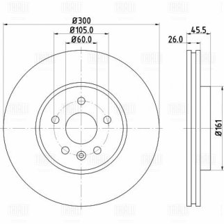 Диск тормозной TRIALLI DF 210207 фото 3