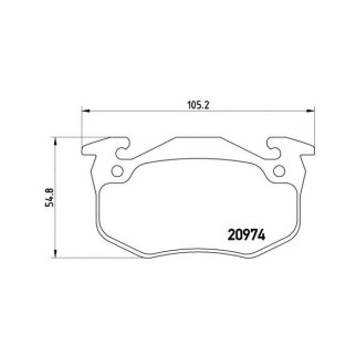 Колодки тормозные к-кт brembo P 61 032 фото