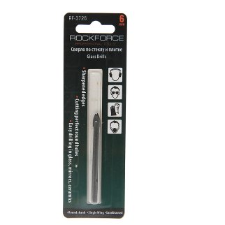 Сверло по стеклу и плитке 6мм, в блистере ROCKFORCE фото