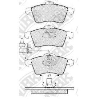 Колодки тормозные VW Transporter (90-03) передние (4шт.) NIBK фото