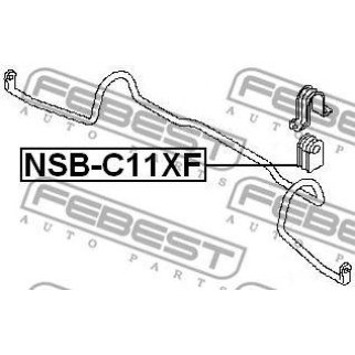 Втулка (сайлентблок) переднего стабилизатора FEBEST NSB-C11XF фото