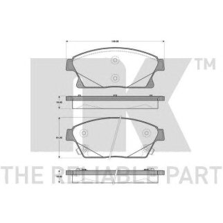 Колодки тормозные дисковые передние с звуковым предупреждением износа и прижимной пластиной / CADILL фото