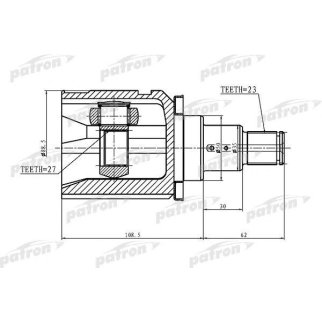 Шрус привода PATRON PCV1362 фото