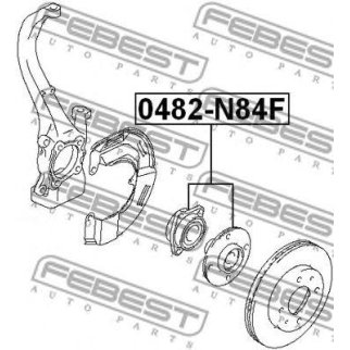 Ступица передняя FEBEST 0482-N84F фото