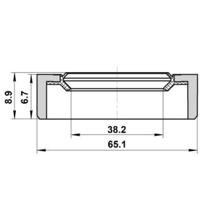 Сальник коробки скоростей 38.2x65.1x6.7x8.9 фото 2