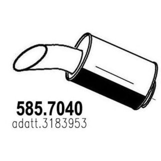 Глушитель дополнительный ASSO 585.7040 фото