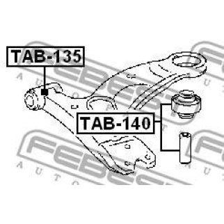 Сайлентблок передний подвески FEBEST TAB-140 фото