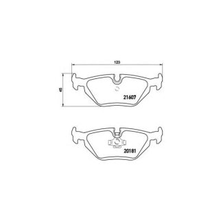 Колодки тормозные задние к-кт Brembo P 06 013 фото